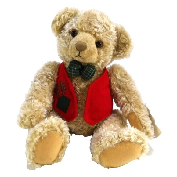 Tyler Teddy vintage HALLMARK 13" Christmas bear 1995 - Picture 1 of 4
